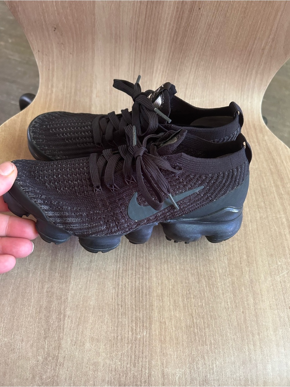 Nike kids Black VaporMax Flyknit Sneakers